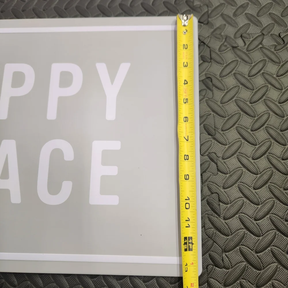 Gray 'Happy Place' Sign